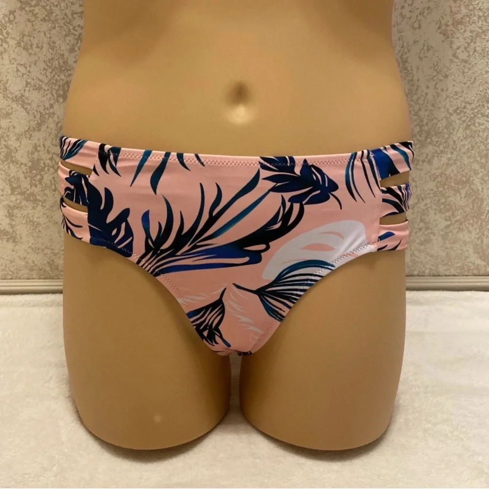 Fashion Nova Pink and Blue Tropical Bikini